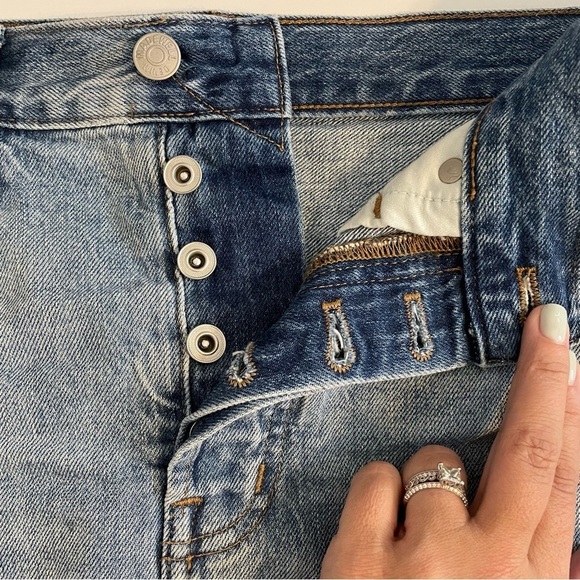 Madewell Rigid Denim Relaxed Mini Skirt in Rosehill Wash Size 26 StyleL371 - Picture 6 of 14